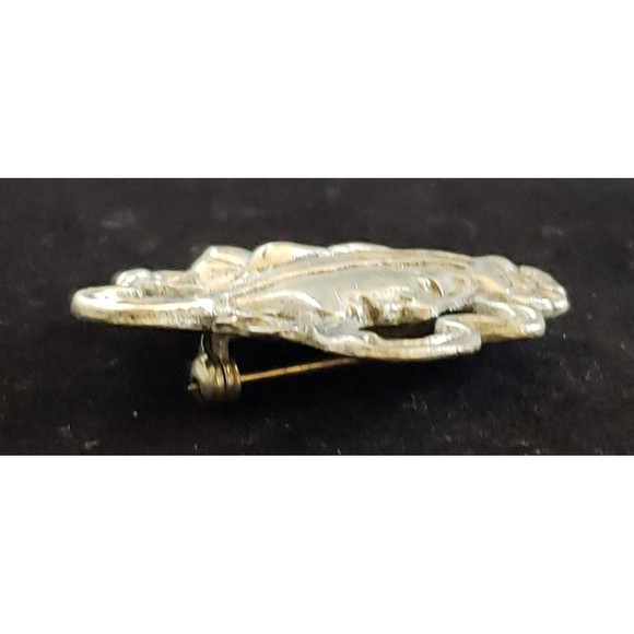 Vintage Unsigned Silver Tone Metal Lady in the Wind Brooch/Pendant, Art Nouveau - Picture 7 of 9